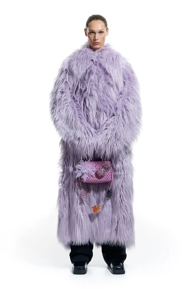 Lilac Fur Maxi Coat Lilac Women Bimba Y Lola Bimba Y Palomo Lilac Fur Maxi Coat Lilac Women Bimba Y Lola Bimba Y Palomo