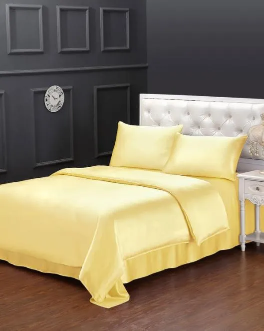LILYUREA 19 Momme Seamless Silk Sheets Set Home Lilysilk Silk Bedding Sets
