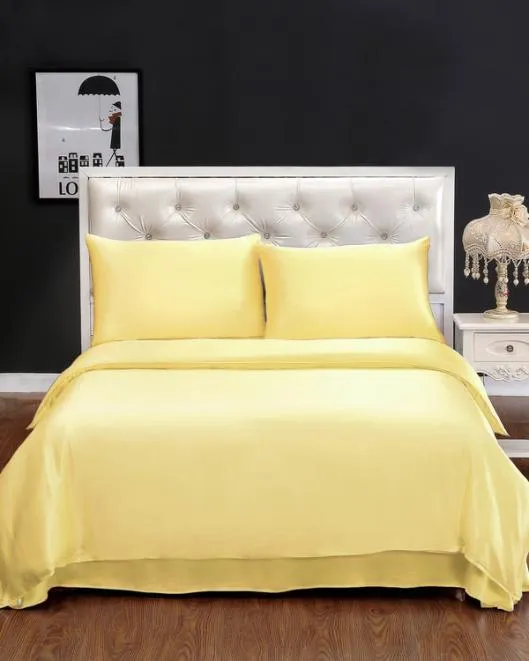 LILYUREA 19 Momme Seamless Silk Sheets Set Home Lilysilk Silk Bedding Sets