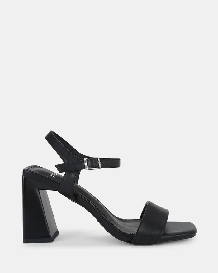 LITZY BLACK Open Toe Heels Women Party NOVO Shoes