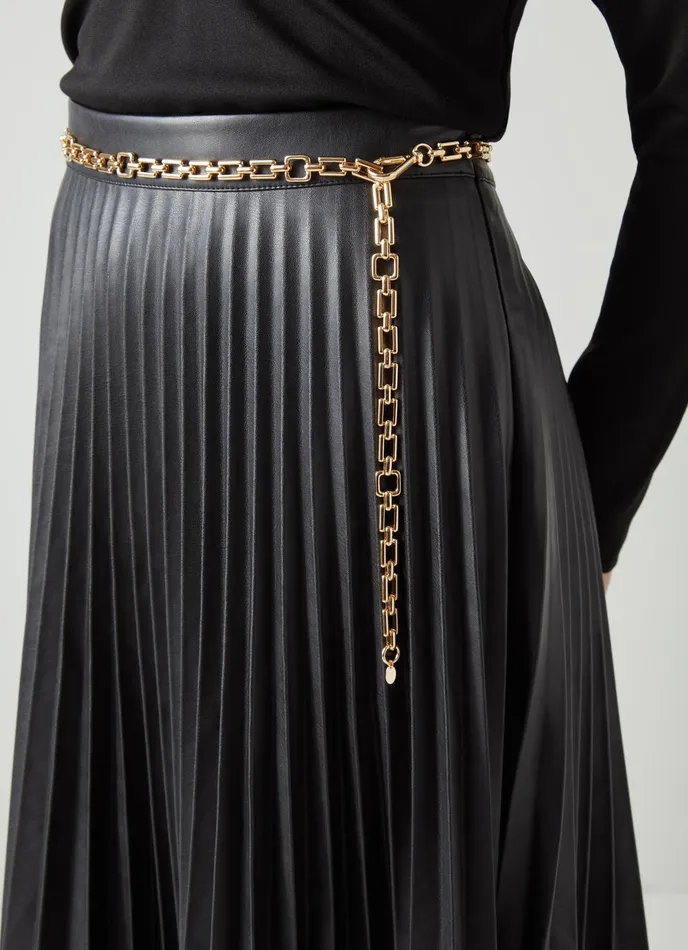 LK Bennett Alora Gold Metal Chain Belt Women Belts LK Bennett Alora Gold Metal Chain Belt Women Belts