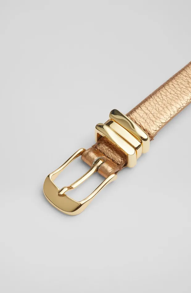 LK Bennett Georgette Gold Leather Belt Women Belts LK Bennett Georgette Gold Leather Belt Women Belts