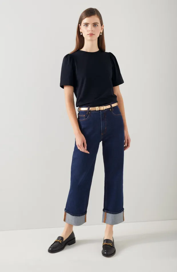 LK Bennett Issy White Organic Cotton TShirt Women Tops