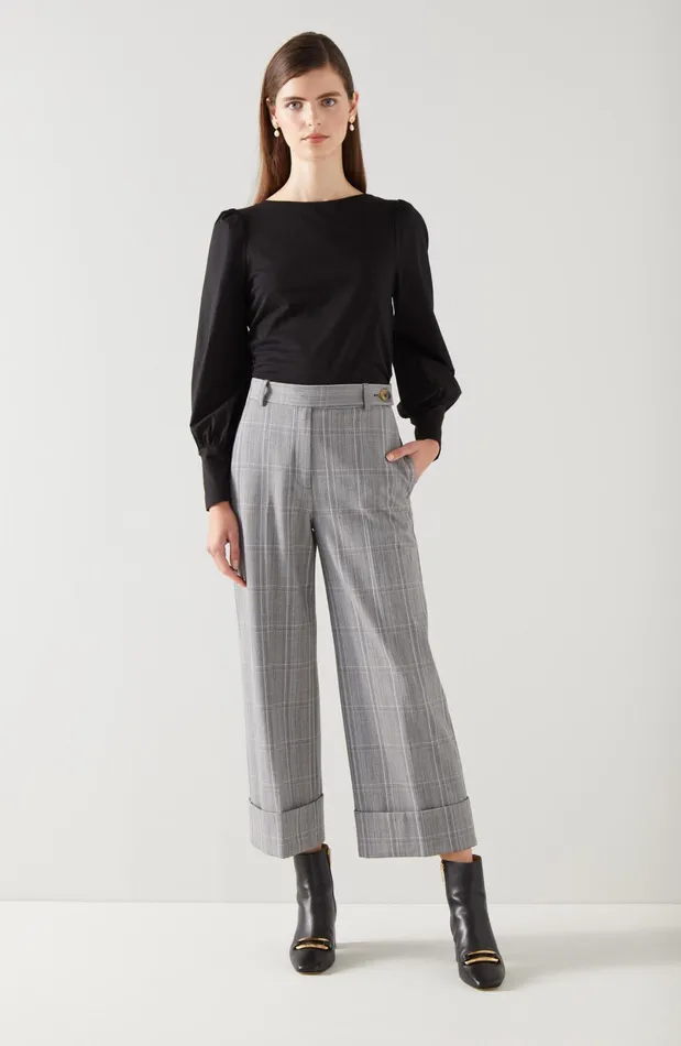 LK Bennett Loretta Black Jersey Top Women Tops