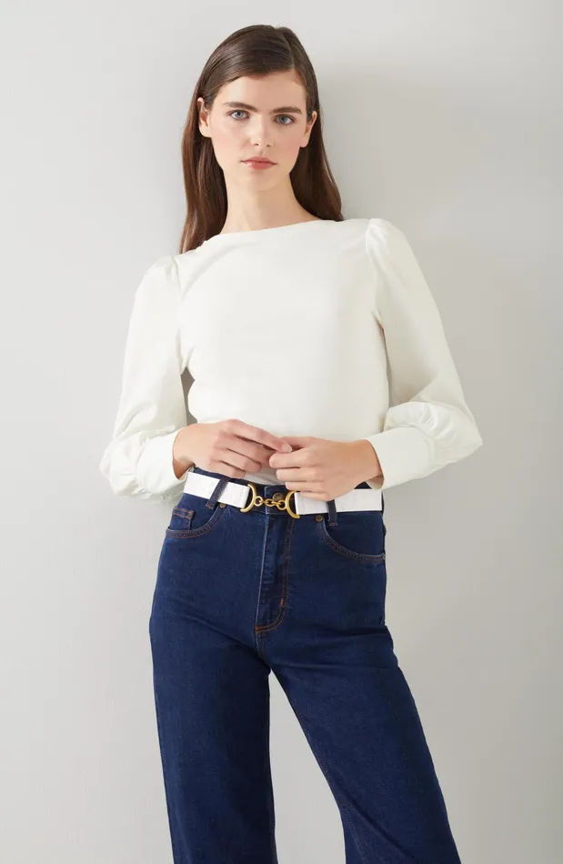 LK Bennett Loretta Black Jersey Top Women Tops