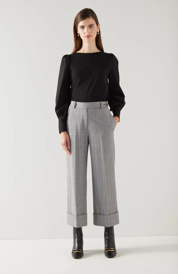 LK Bennett Loretta Black Jersey Top Women Tops