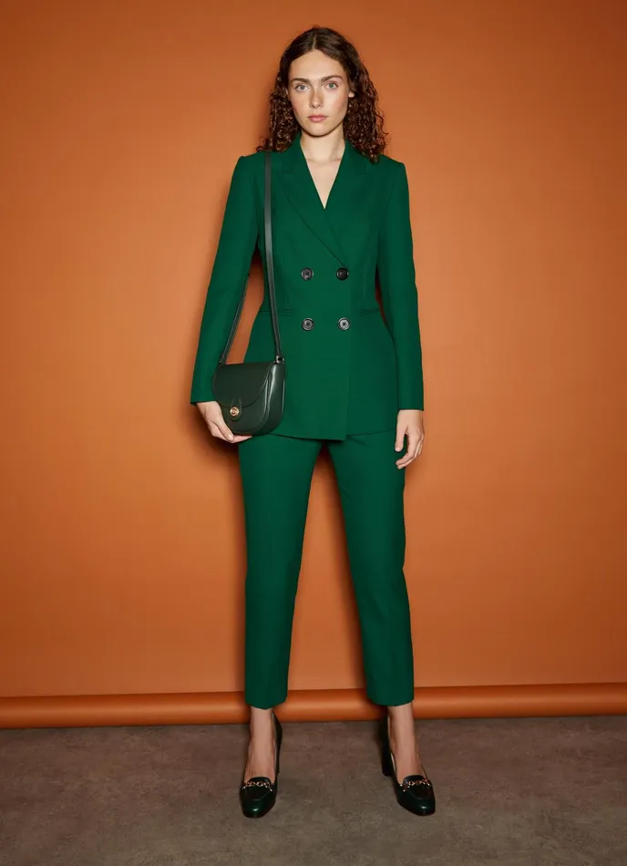 LK Bennett Mariner Navy Cigarette Trousers Women Trousers