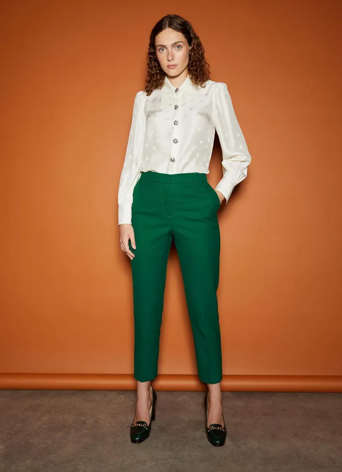 LK Bennett Mariner Navy Cigarette Trousers Women Trousers