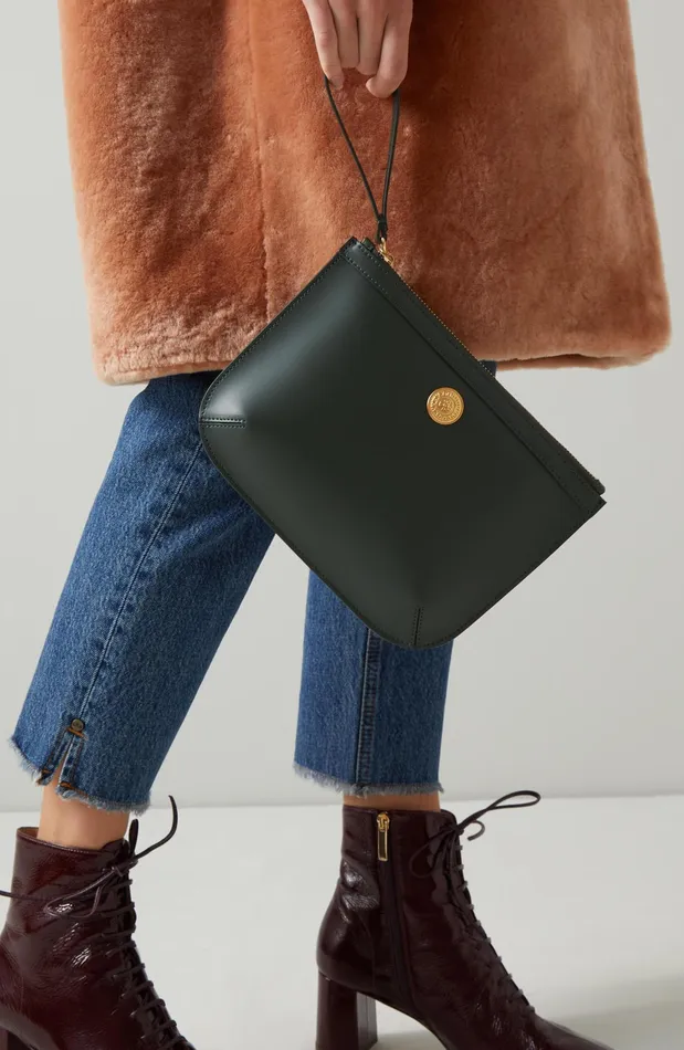 LK Bennett Poppy Blue Leather Pouch Women Small Leather Good and Purses LK Bennett Poppy Blue Leather Pouch Women Small Leather Good and Purses