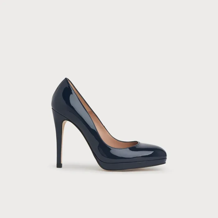 LK Bennett Sledge Black Patent Platform Courts Women Court Shoes LK Bennett Sledge Black Patent Platform Courts Women Court Shoes