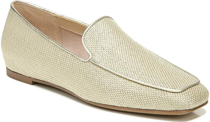 Loafers Women Franco Sarto Franco Averly 2 Loafer Pale Gold Raffia