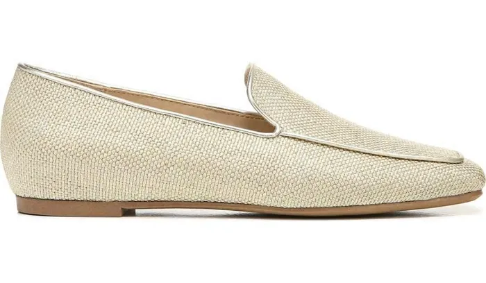 Loafers Women Franco Sarto Franco Averly 2 Loafer Pale Gold Raffia