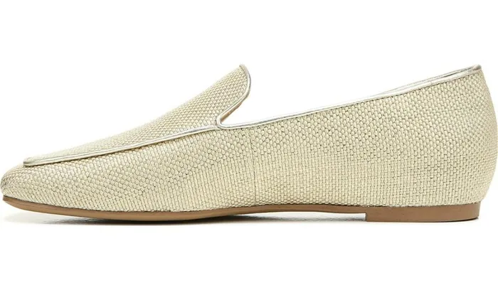 Loafers Women Franco Sarto Franco Averly 2 Loafer Pale Gold Raffia