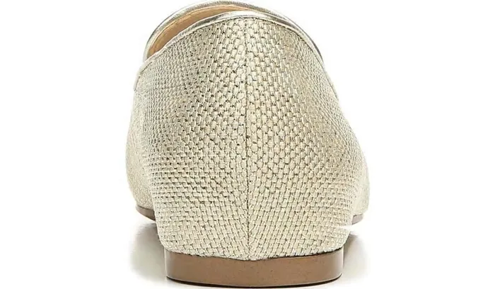 Loafers Women Franco Sarto Franco Averly 2 Loafer Pale Gold Raffia