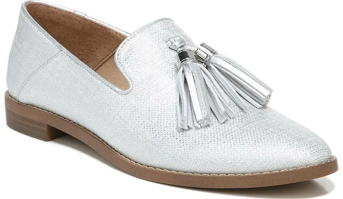 Loafers Women Franco Sarto Franco Hadden 2 Loafer Silver Fabric