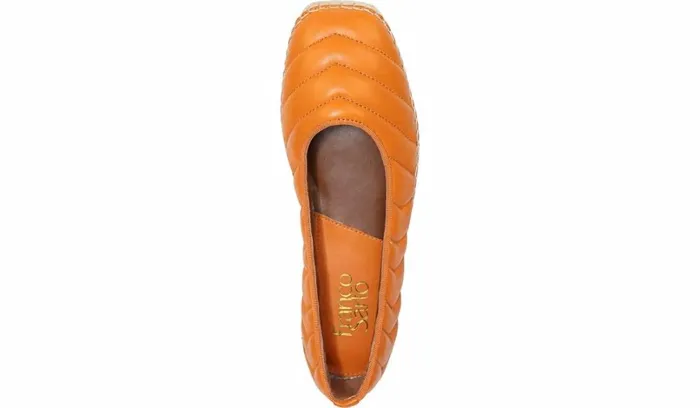 Loafers Women Franco Sarto Franco Kiya Slip On Orange Leather