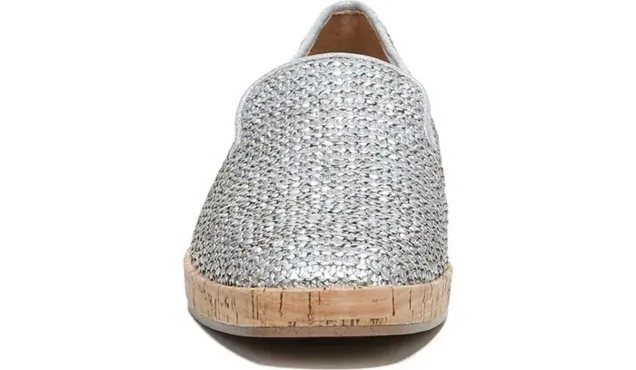 Loafers Women Franco Sarto Sarto Clarissa Loafer Silver Raffia