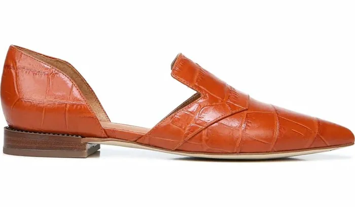 Loafers Women Franco Sarto Sarto Toby D039Orsay Flat Dark Orange Leather