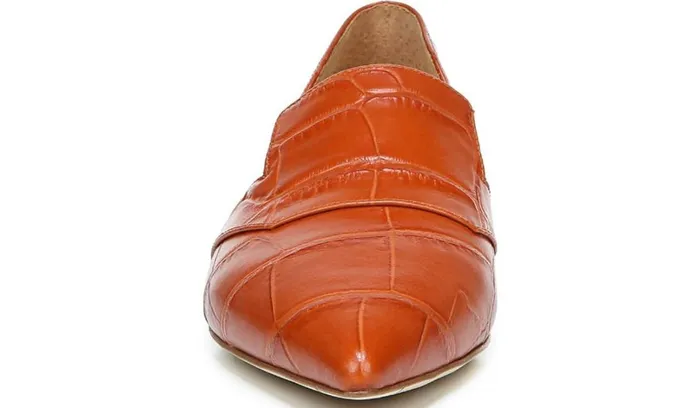 Loafers Women Franco Sarto Sarto Toby D039Orsay Flat Dark Orange Leather