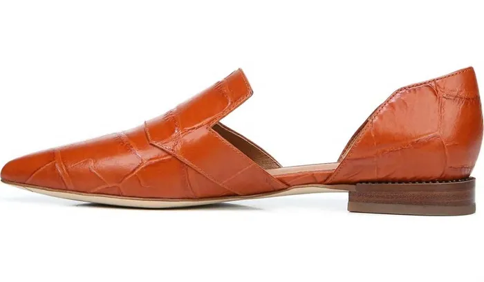 Loafers Women Franco Sarto Sarto Toby D039Orsay Flat Dark Orange Leather