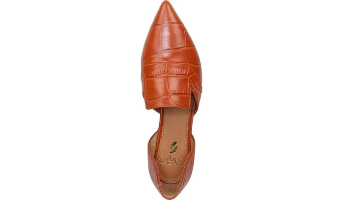 Loafers Women Franco Sarto Sarto Toby D039Orsay Flat Dark Orange Leather