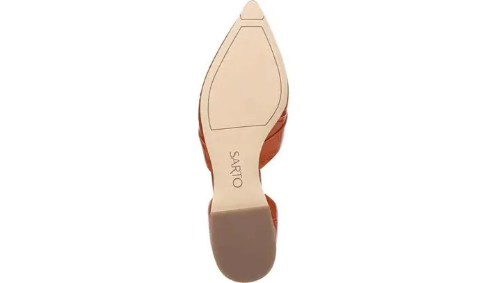 Loafers Women Franco Sarto Sarto Toby D039Orsay Flat Dark Orange Leather
