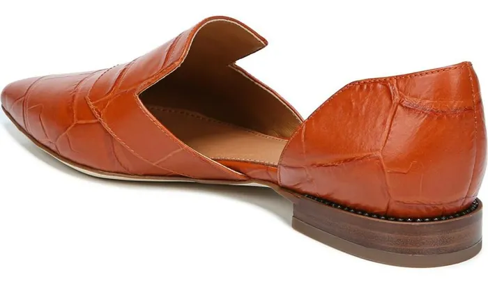 Loafers Women Franco Sarto Sarto Toby D039Orsay Flat Dark Orange Leather