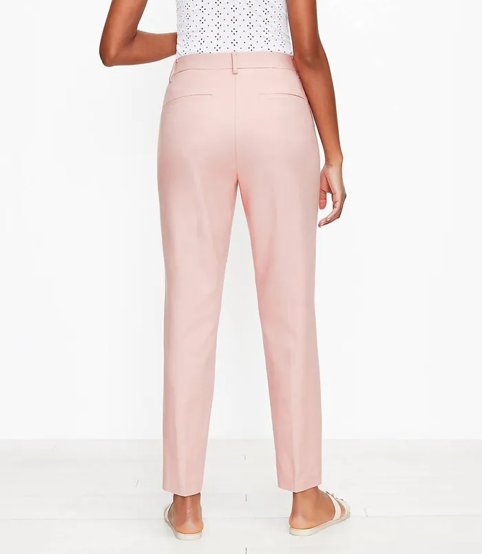 LOFT Curvy Perfect Straight Pants In Stretch Double Weave Black Women Pants