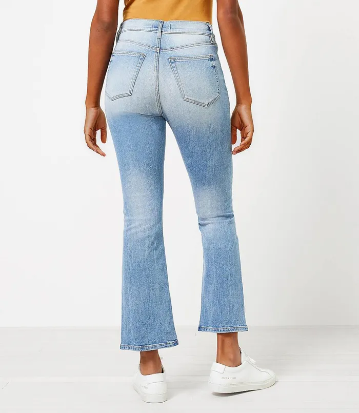 LOFT High Rise Kick Crop Jeans In Classic Indigo Wash Classic Indigo Wash Women Jeans