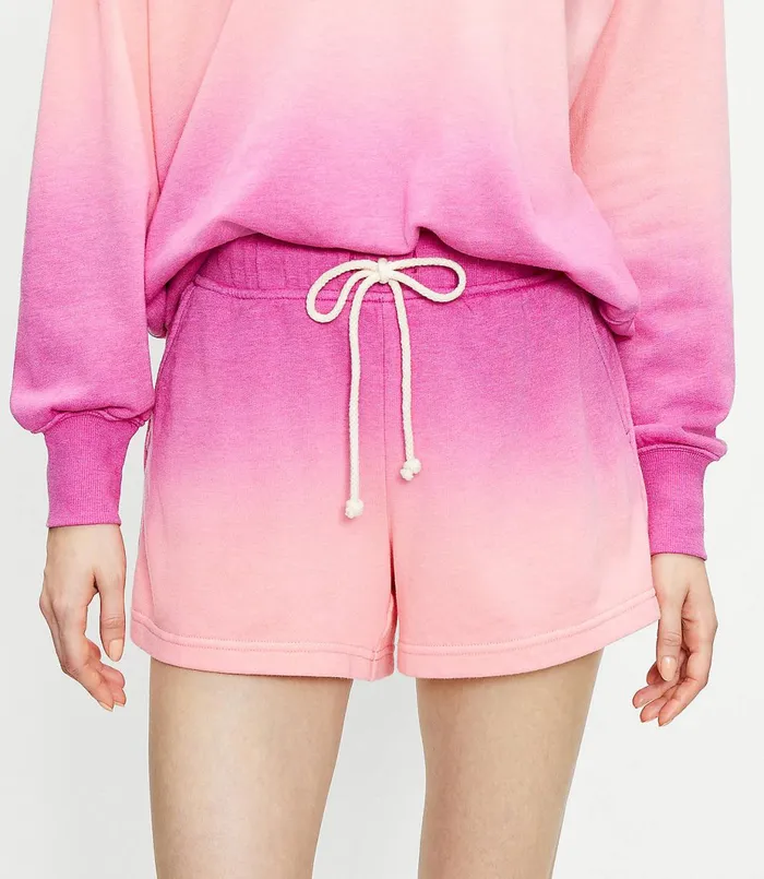 LOFT Lou and Grey Dip Dye Terry Shorts Lilac Punch Women Loungewear