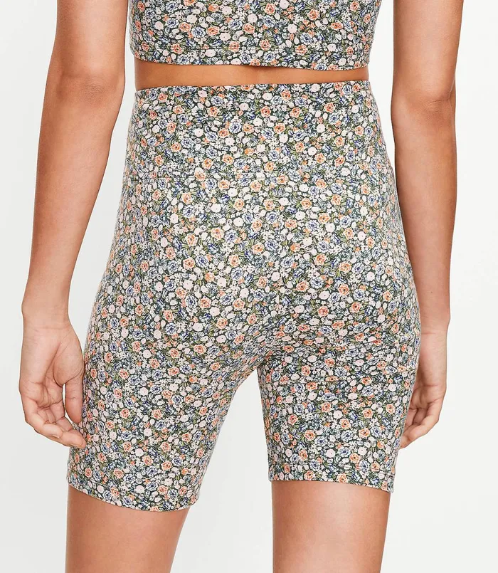 LOFT Lou and Grey Meadow Terry Bike Shorts Fresh Thyme Women Loungewear