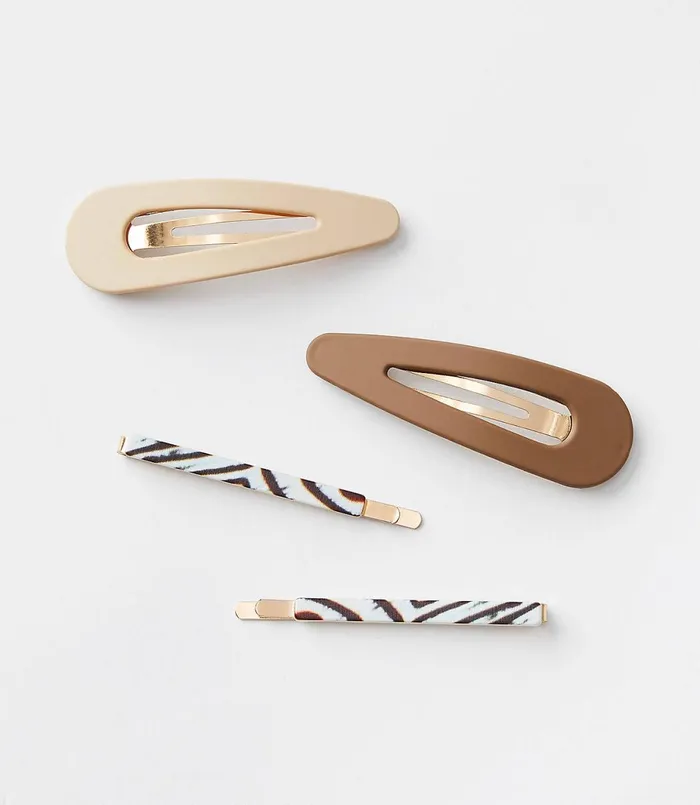 LOFT Resin Hair Clip And Bobby Pin Set Neutral Multi Women Hair Accessories