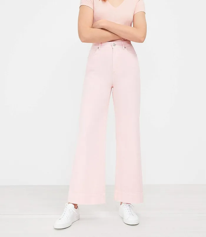 LOFT The High Waist Palazzo Jean Fresh Creamsicle Women Jeans