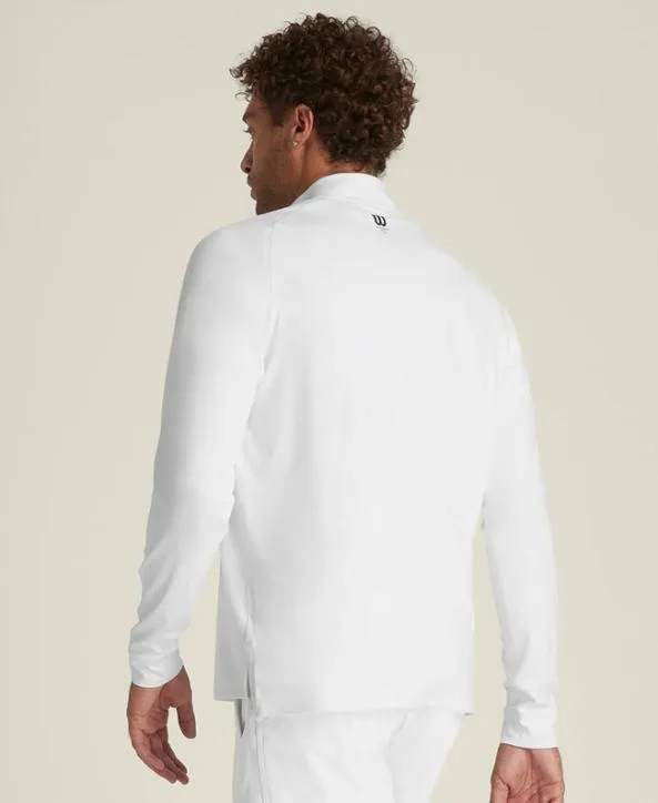 Long Sleeve Shirts Men Wilson LayerUp HalfZip Bright White Long Sleeve Shirts Men Wilson LayerUp HalfZip Bright White