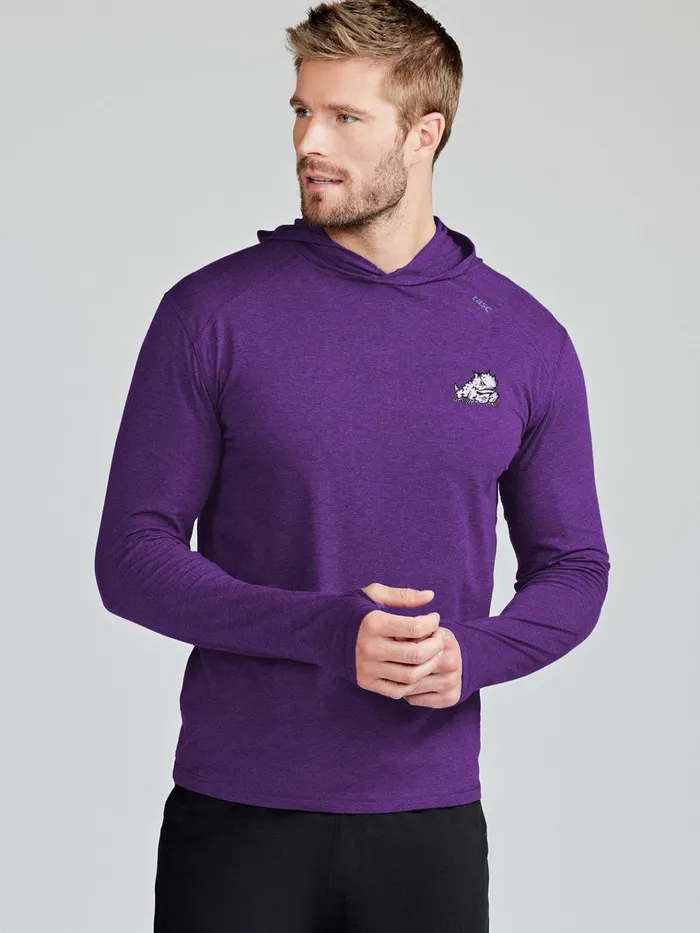 Long Sleeve TShirts Men Tasc Performance Carrollton Lightweight Hoodie 8211 TCU