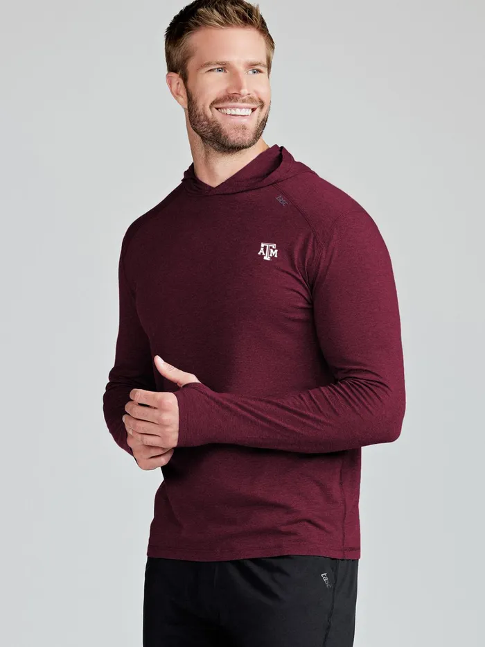 Long Sleeve TShirts Men Tasc Performance Carrollton Lightweight Hoodie 8211 Texas AandM