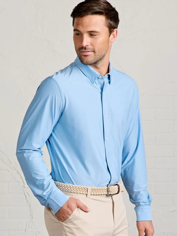 Long Sleeve TShirts Men Tasc Performance Wayfarer Tailored Fit Performance Button Down
