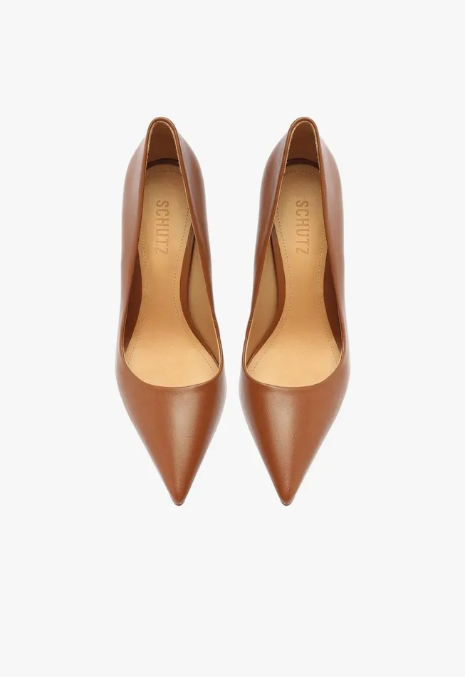 Lou Leather Pump Wood Women Schutz Shoes