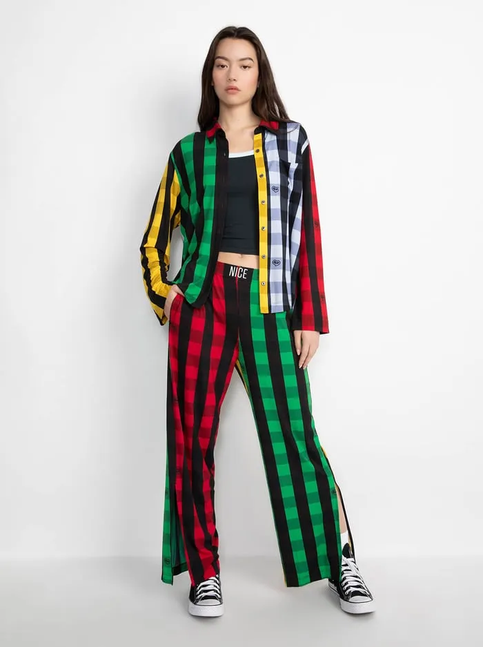 Loungewear Women Alice Olivia Big Feelings Nico Long Sleeve Pj Set Multi