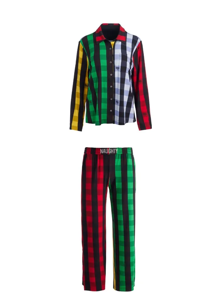 Loungewear Women Alice Olivia Big Feelings Nico Long Sleeve Pj Set Multi