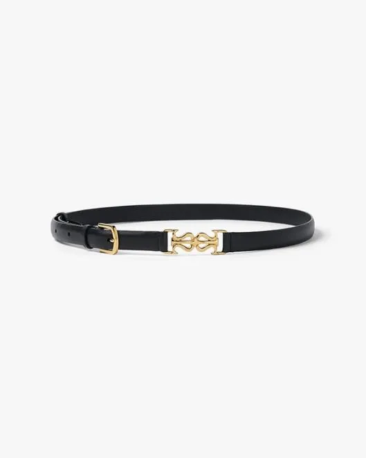 LS Clasp Leather Skinny Belt Women Belts Lilysilk Hats