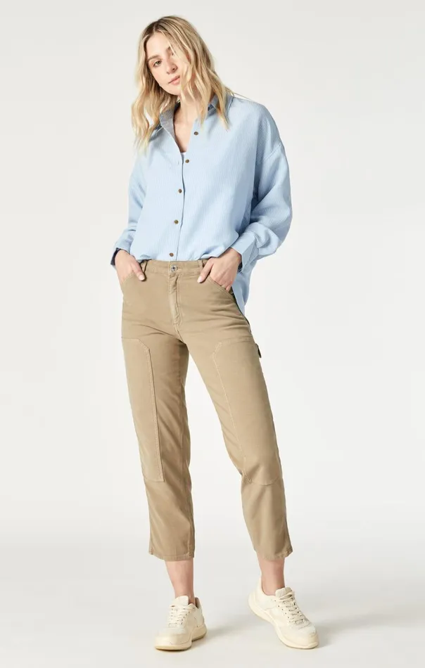Luisa Straight Leg In Beige Luxe Twill Women Mavi Jeans Pants