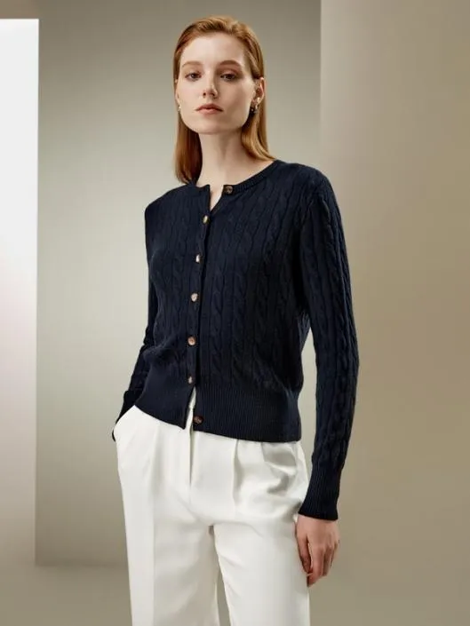 Luxurious Cable Knit Cashmere Sweater For Women Women Lilysilk Knitwear