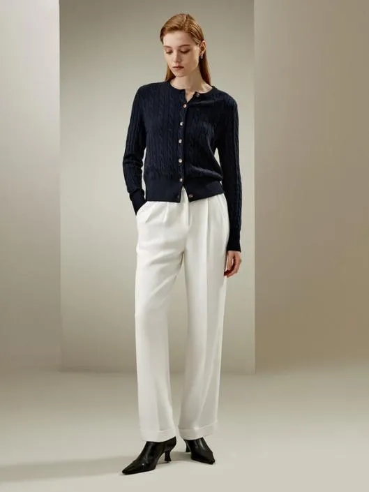Luxurious Cable Knit Cashmere Sweater For Women Women Lilysilk Knitwear