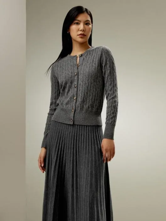 Luxurious Cable Knit Cashmere Sweater For Women Women Lilysilk Knitwear