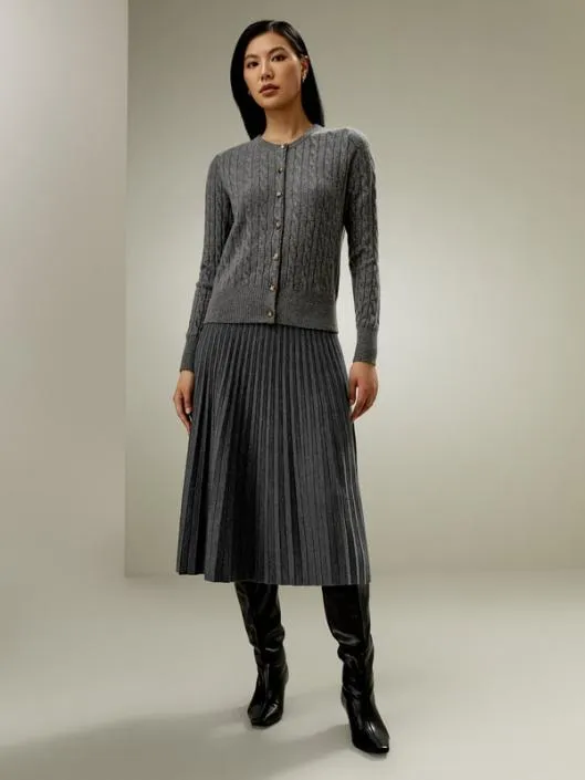 Luxurious Cable Knit Cashmere Sweater For Women Women Lilysilk Knitwear