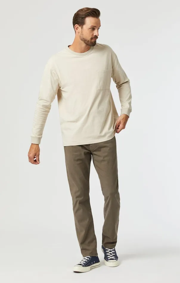 Marcus Slim Straight Leg In Canteen Luxe Twill Men Mavi Jeans Pants