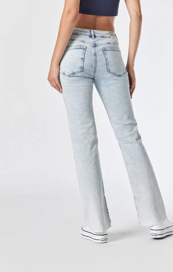 Maria High Rise Slit Jeans In Lt Ripped Recycled Blue Women Mavi Jeans Denim Maria High Rise Slit Jeans In Lt Ripped Recycled Blue Women Mavi Jeans Denim