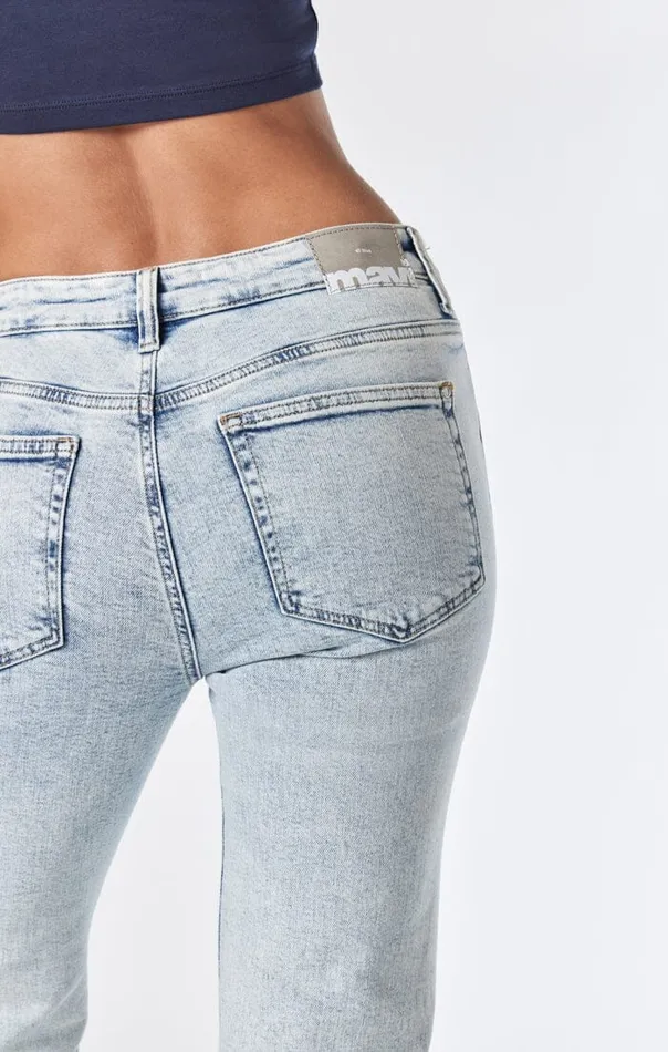 Maria High Rise Slit Jeans In Lt Ripped Recycled Blue Women Mavi Jeans Denim Maria High Rise Slit Jeans In Lt Ripped Recycled Blue Women Mavi Jeans Denim