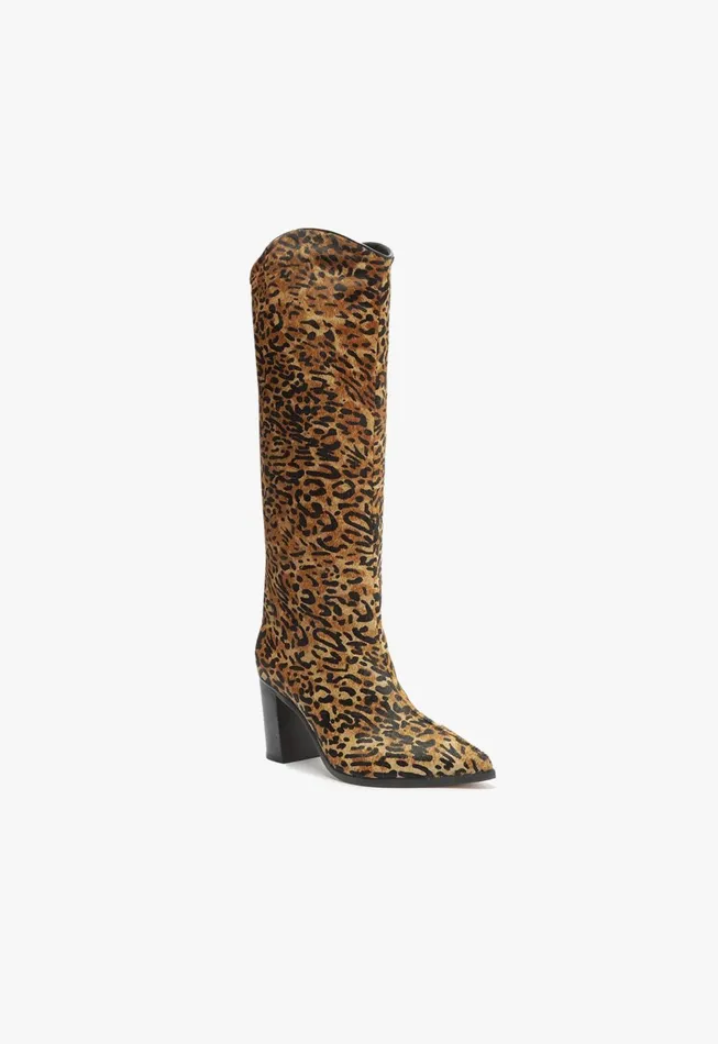 Maryana Leather Boot Animal Print Women Schutz Shoes Maryana Boots